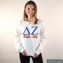 Load image into Gallery viewer, Sweatshirt | Red and Blue Crewneck Sweatshirt | Sorority Gift Idea
