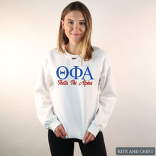 Load image into Gallery viewer, Sweatshirt | Red and Blue Crewneck Sweatshirt | Sorority Gift Idea
