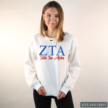 Load image into Gallery viewer, Sweatshirt | Red and Blue Crewneck Sweatshirt | Sorority Gift Idea
