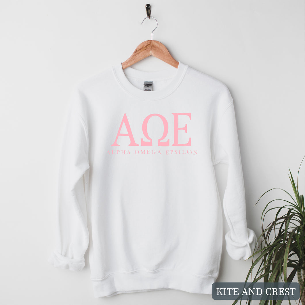 nk Letter Crewneck Sweatshirt