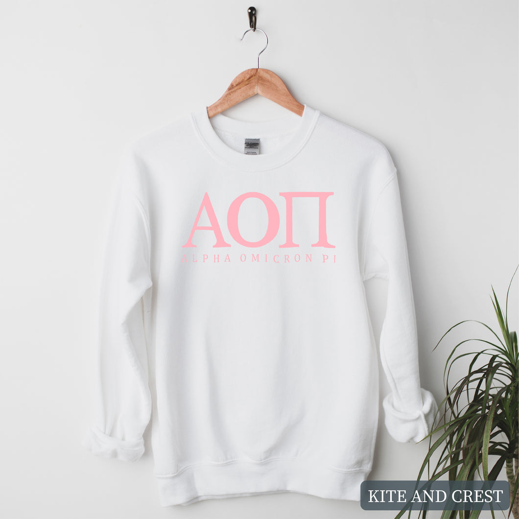 nk Letter Sorority Crewneck Sweatshirt