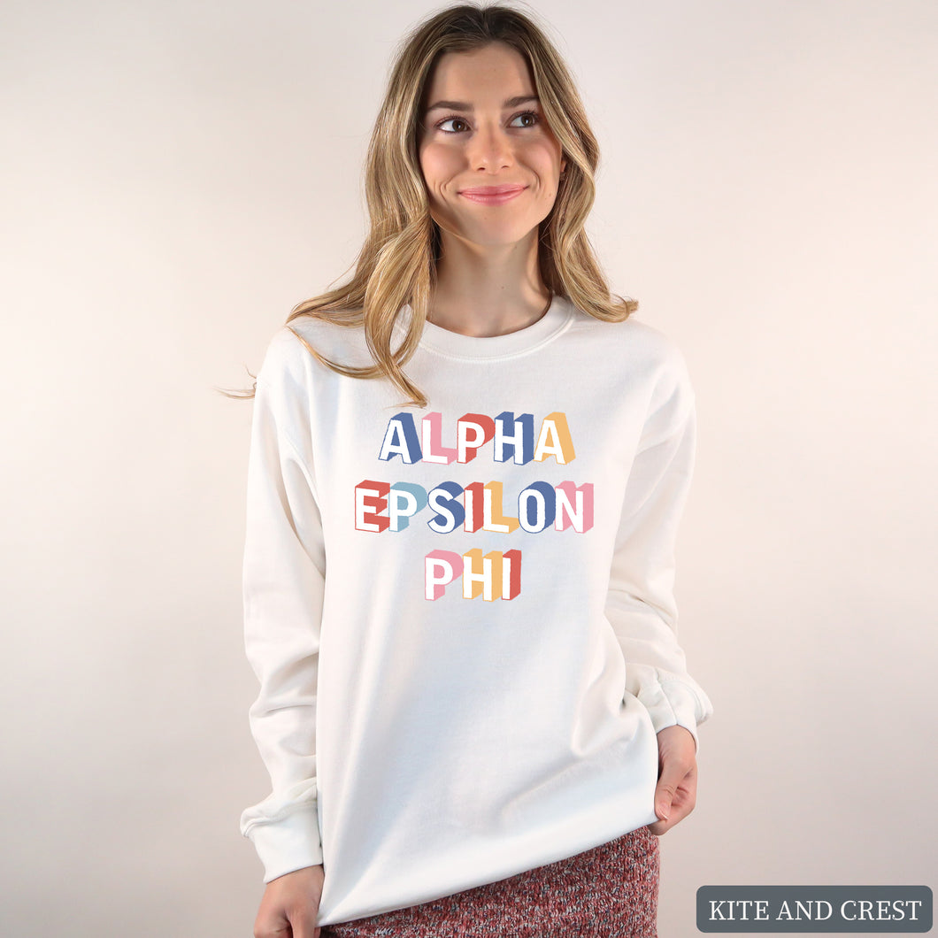 Sweatshirt | Retro Crewneck Sweatshirt | Sorority Gift Idea