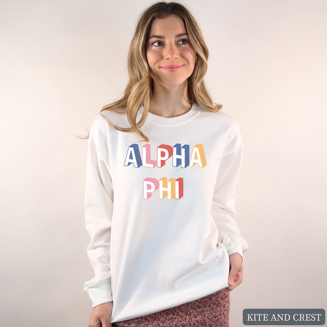 Sweatshirt | Retro Crewneck Sweatshirt | Sorority Gift Idea