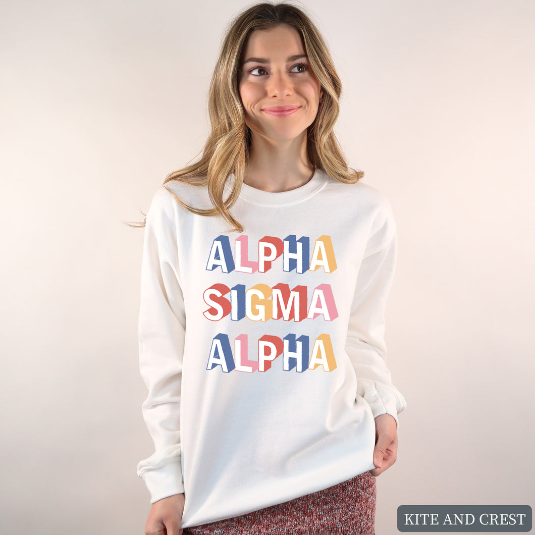 Sweatshirt | Retro Crewneck Sweatshirt | Sorority Gift Idea