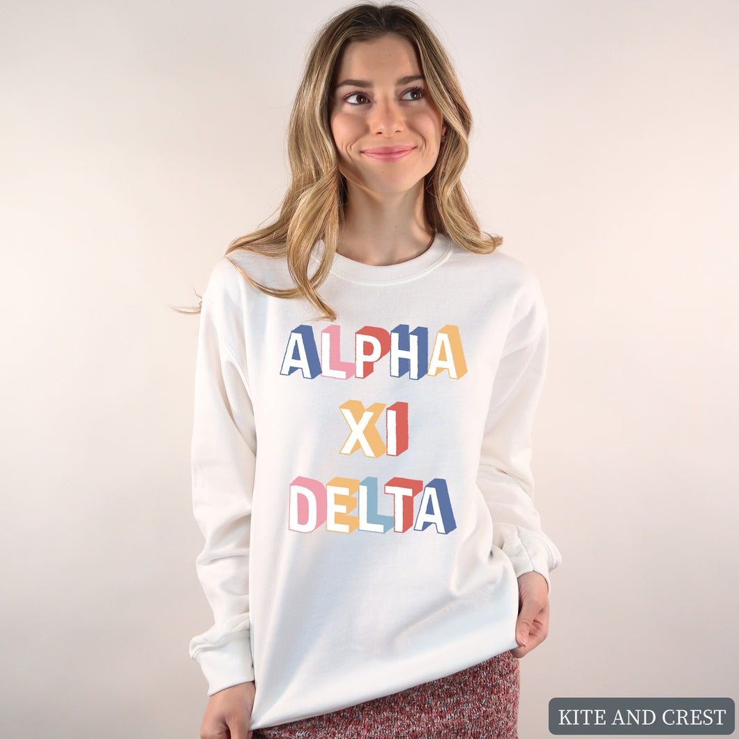 Sweatshirt | Retro Crewneck Sweatshirt | Sorority Gift Idea