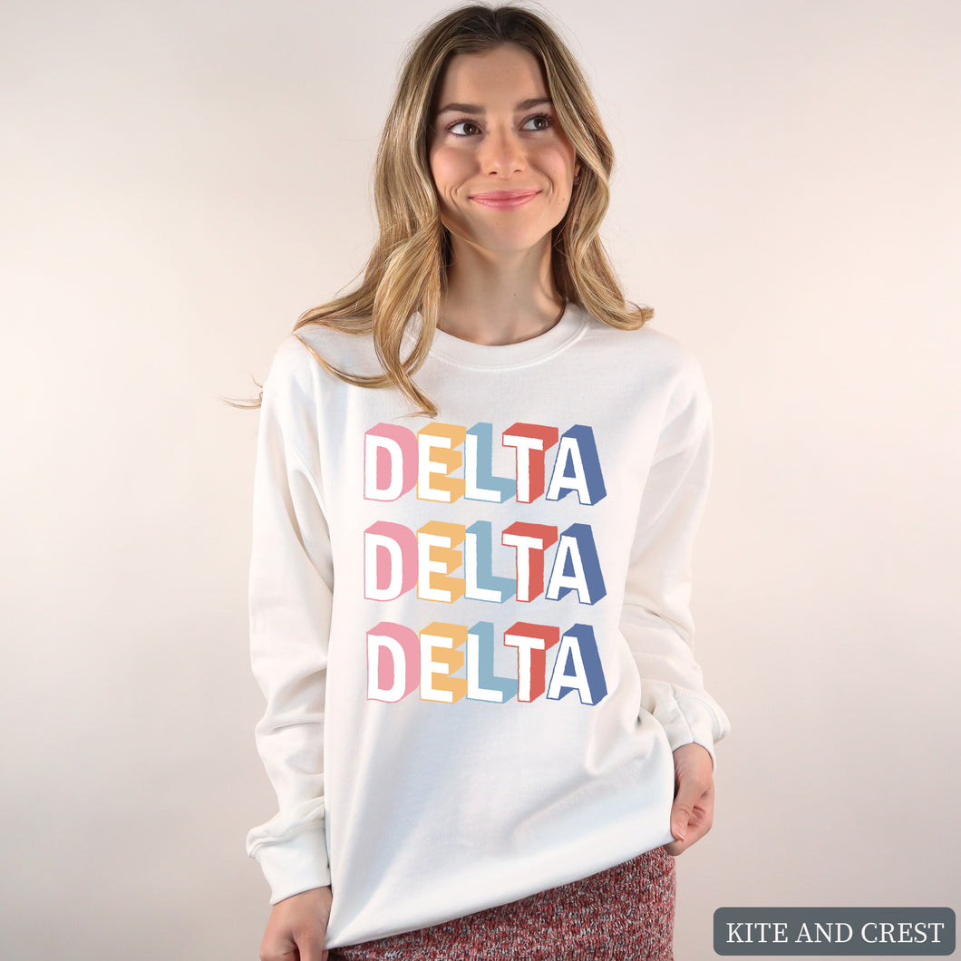 Sweatshirt | Retro Crewneck Sweatshirt | Sorority Gift Idea