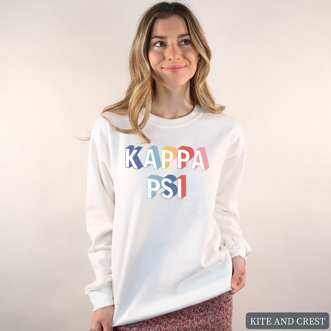 Colorful 3D Sweatshirt - Fraternity Crewneck Sweatshirt