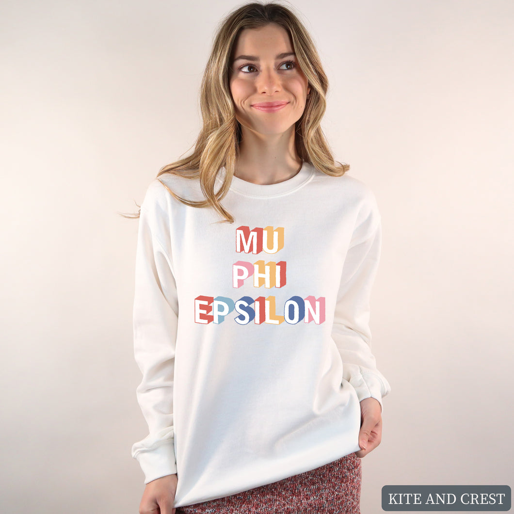 Colorful 3D Sweatshirt - Fraternity Crewneck Sweatshirt