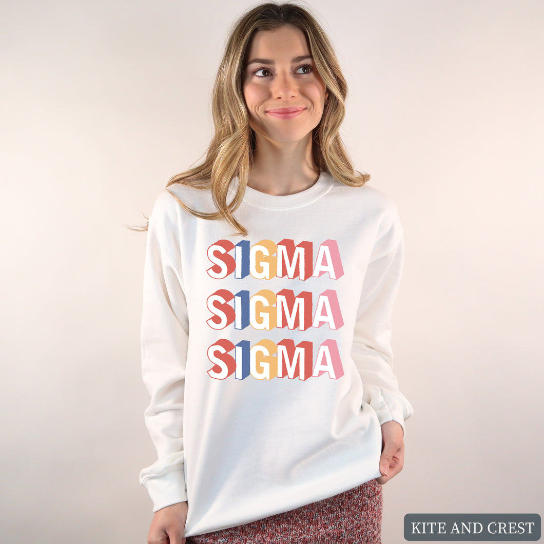 Sweatshirt | Retro Crewneck Sweatshirt | Sorority Gift Idea