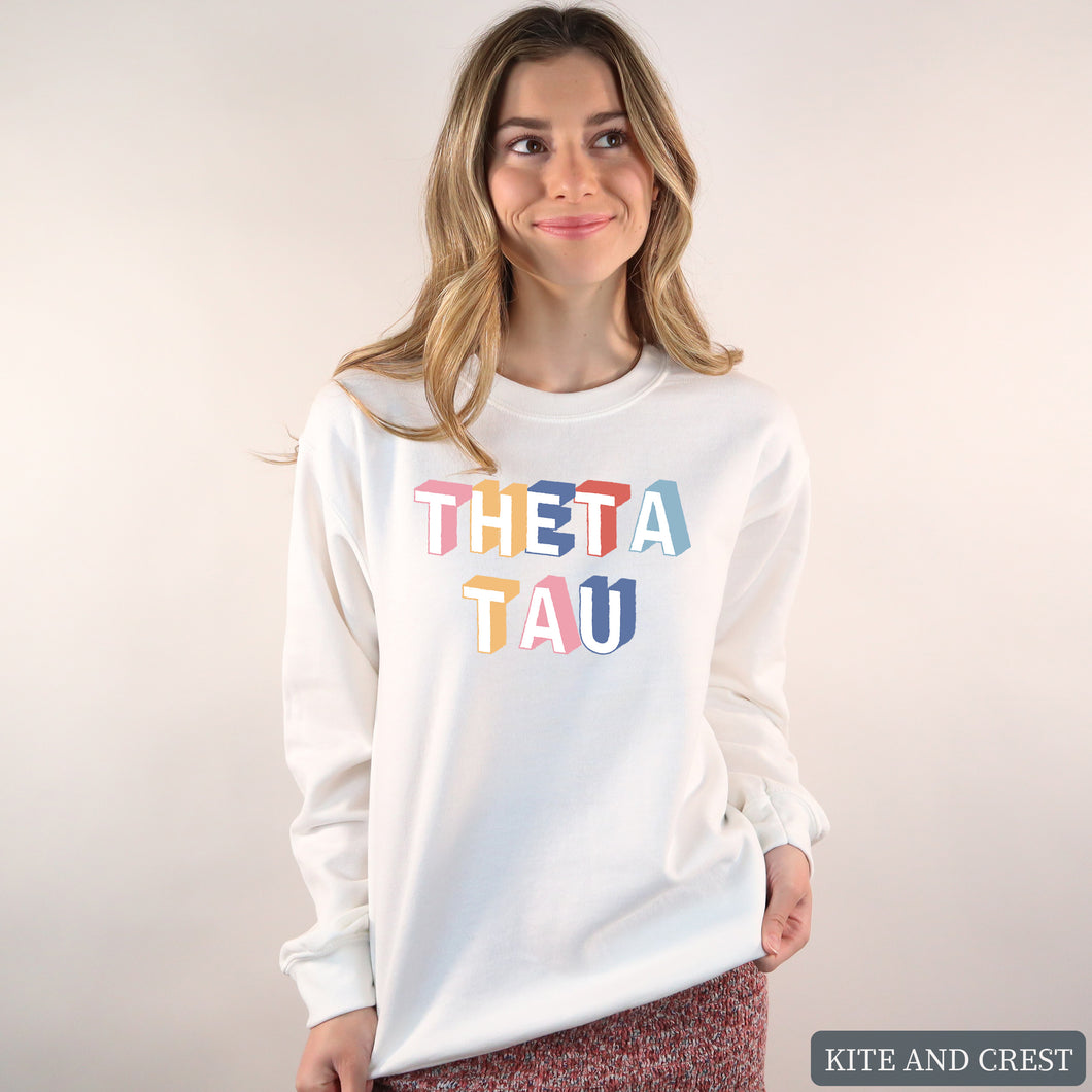 Colorful 3D Sweatshirt - Fraternity Crewneck Sweatshirt