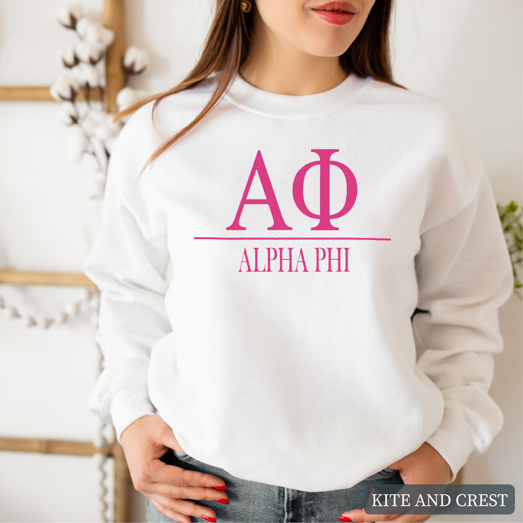 Big Letters Sorority Crewneck Sweatshirt