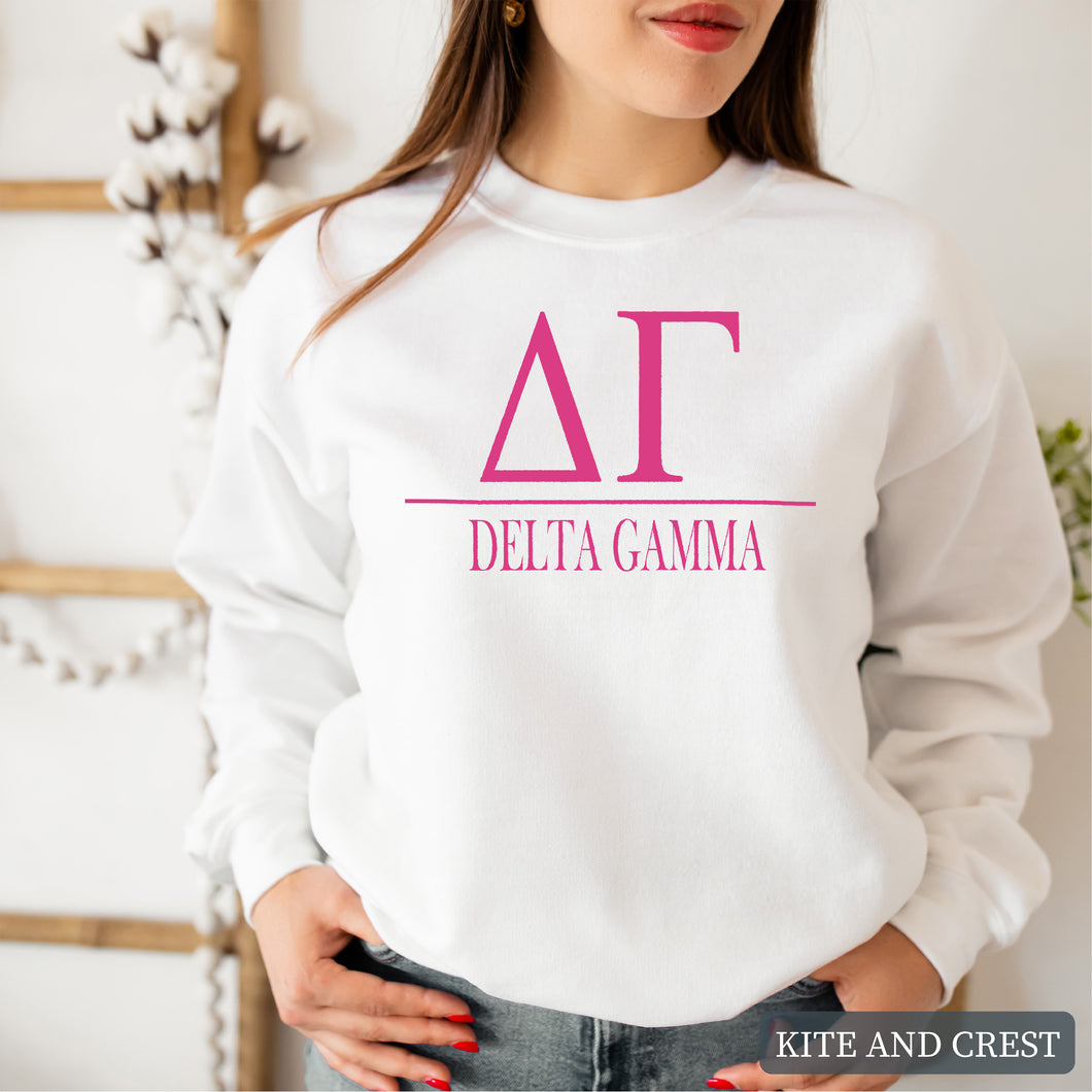 Big Letters Sorority Crewneck Sweatshirt
