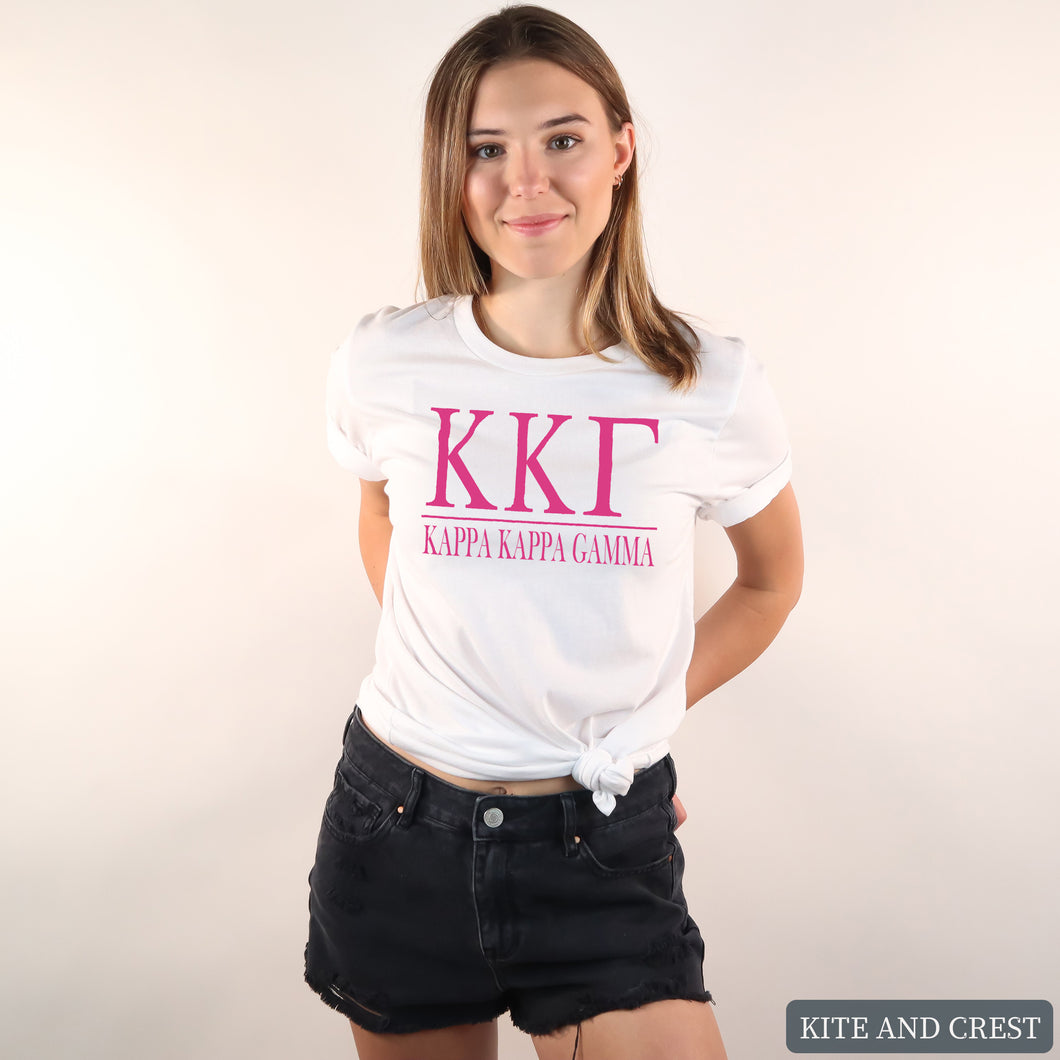 Big Letters Sorority T-Shirt Shirt Tee