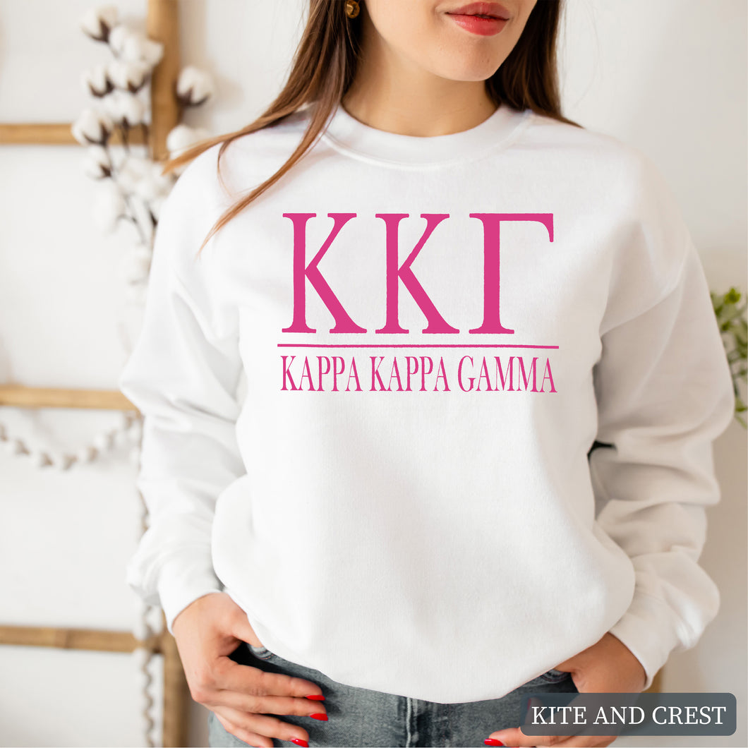 Big Letters Sorority Crewneck Sweatshirt