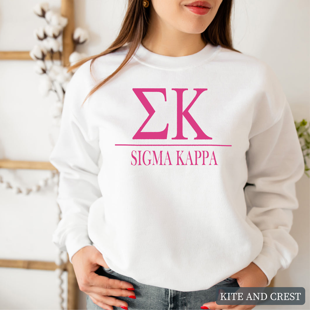 Big Letters Sorority Crewneck Sweatshirt