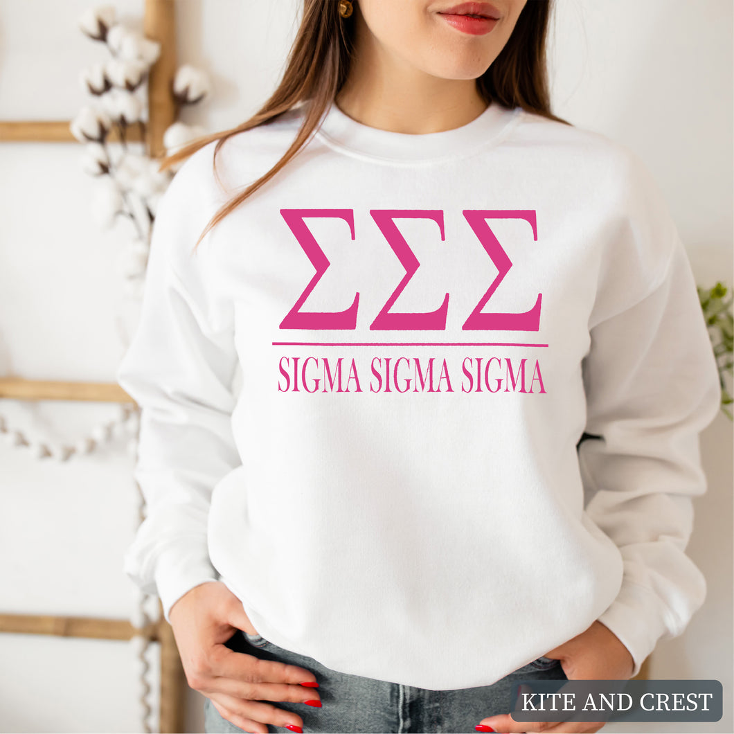 Big Letters Sorority Crewneck Sweatshirt