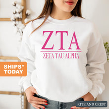 Load image into Gallery viewer, Big Letters Sorority Crewneck Sweatshirt
