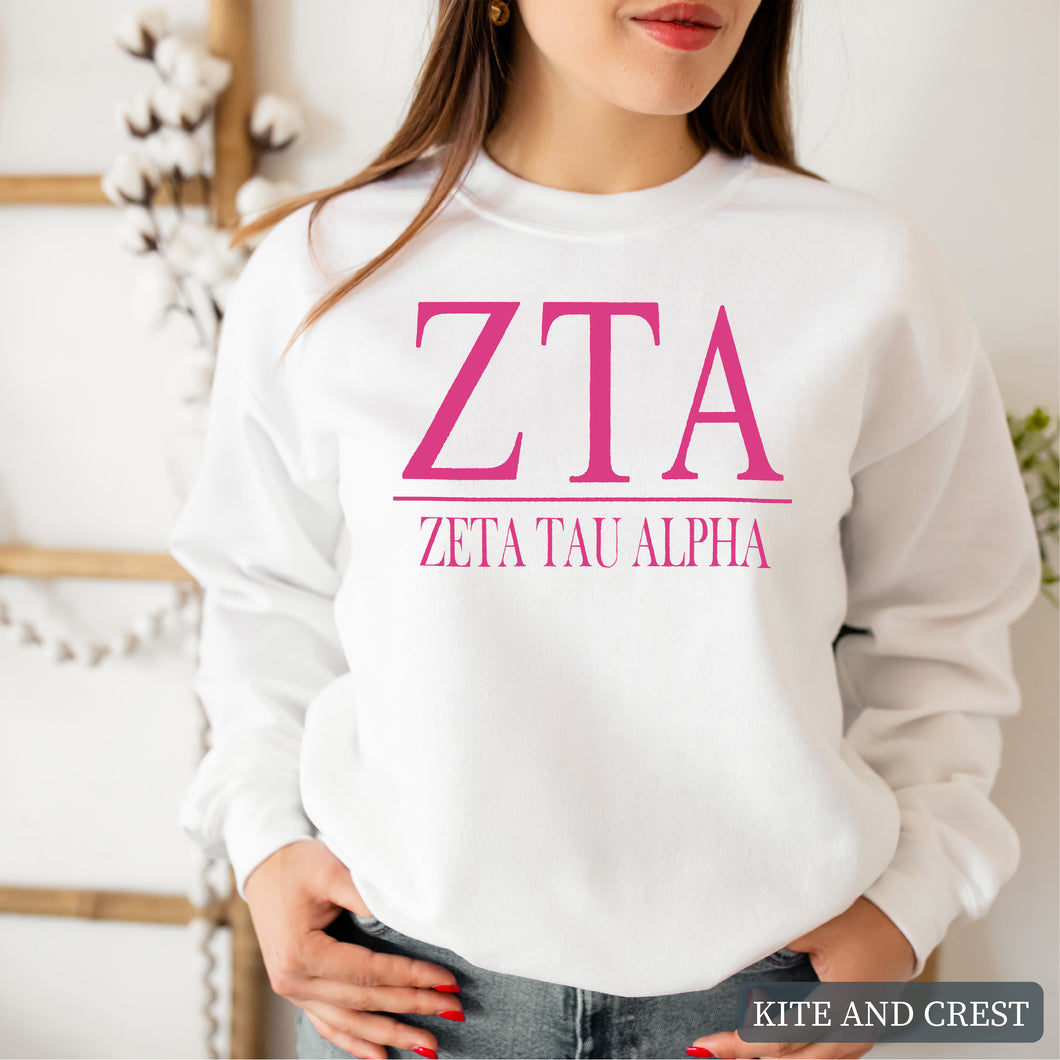 Big Letters Sorority Crewneck Sweatshirt