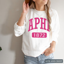 Load image into Gallery viewer, Sweatshirt | Large Established Crewneck Sweatshirt | Sorority Gift Idea
