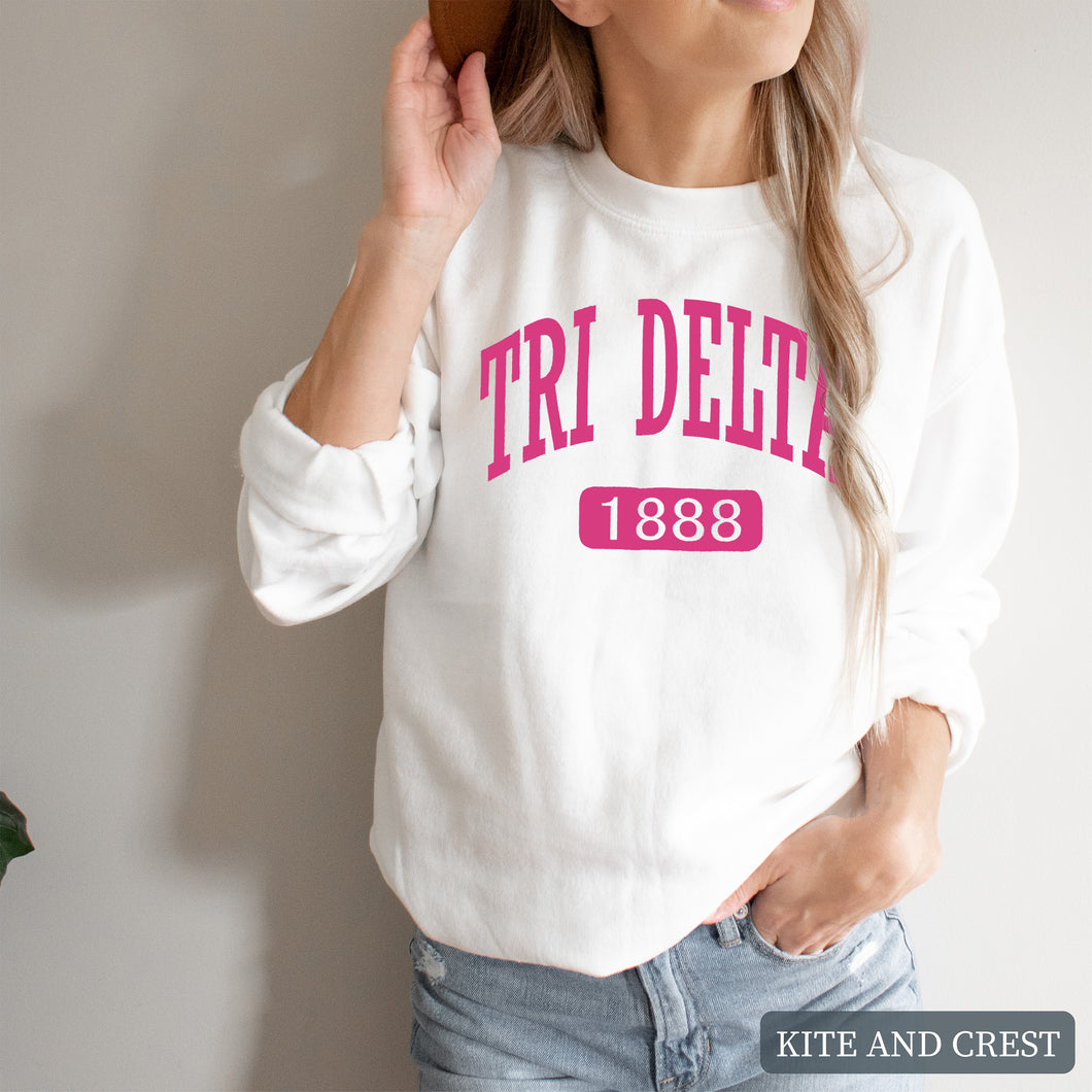 Sweatshirt | Large Established Crewneck Sweatshirt | Sorority Gift Idea