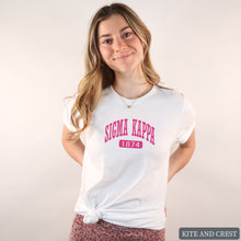 Load image into Gallery viewer, T-Shirt | Large Established Shirt | Sorority Gift Idea
