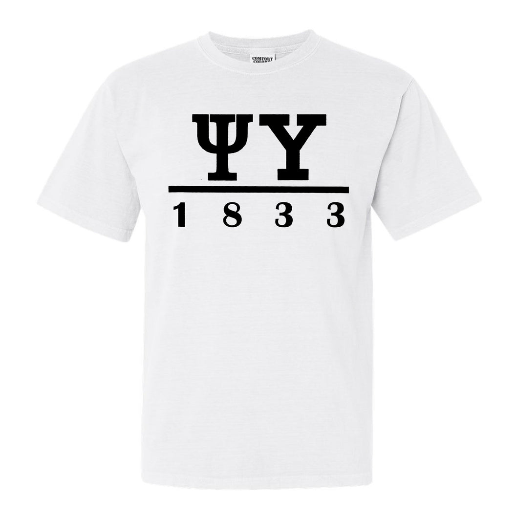 p Black Letter Comfort Colors T-Shirt - Fraternity Tee