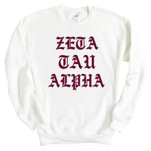 Load image into Gallery viewer, Sweatshirt | Old Type Written Crewneck Sweatshirt | Sorority Gift Idea
