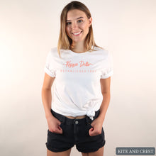 Load image into Gallery viewer, T-Shirt | White Script Letter Shirt | Sorority Gift Idea
