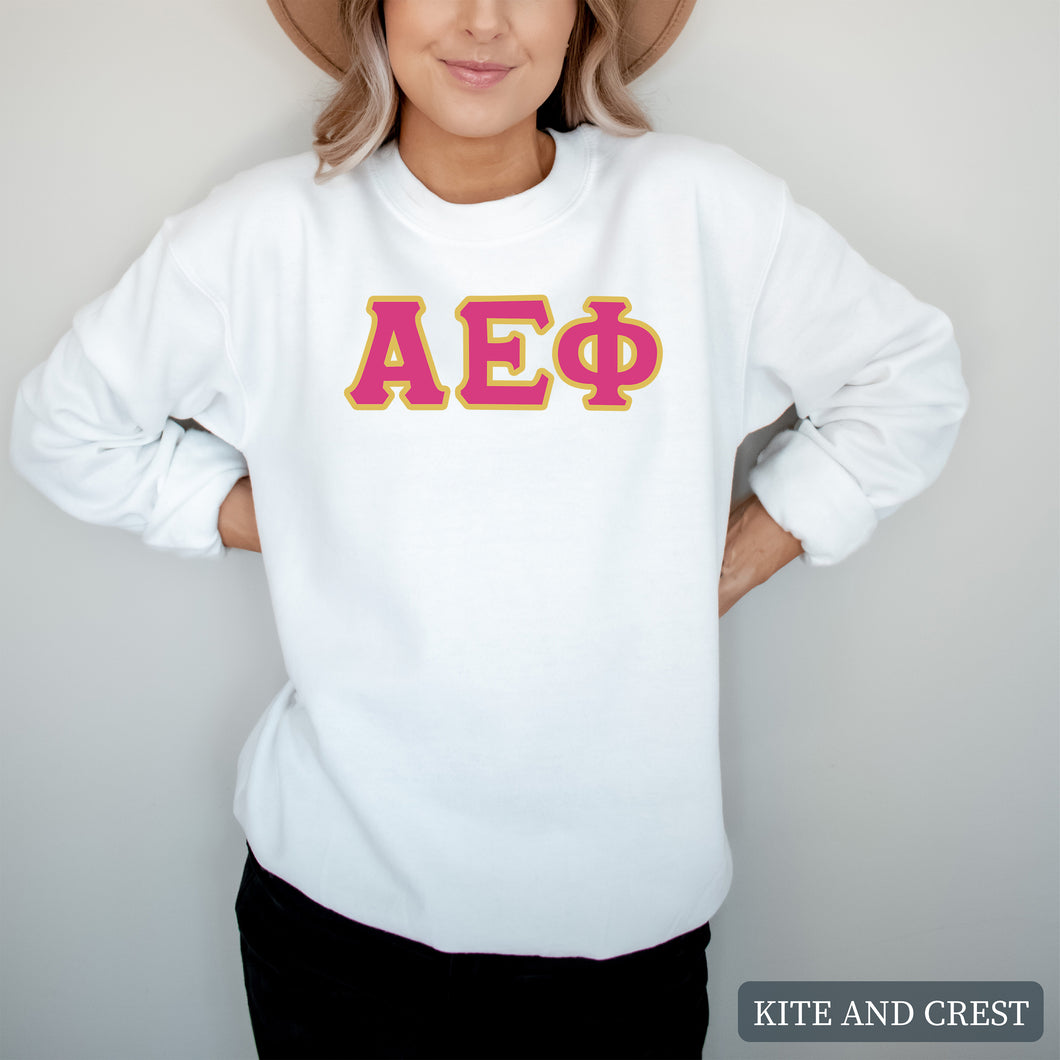 Sweatshirt - Cute Letters Crewneck Sweatshirt