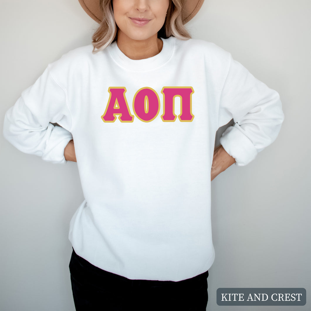 Sweatshirt - Cute Letters Crewneck Sweatshirt