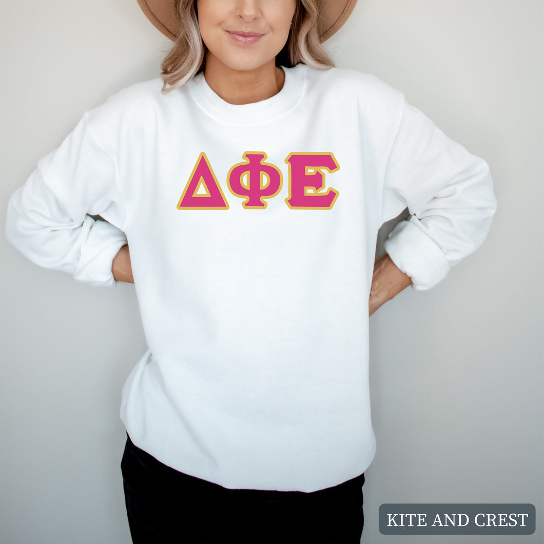 Sweatshirt - Cute Letters Crewneck Sweatshirt