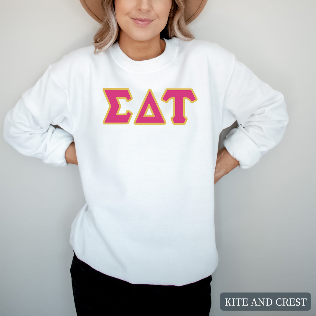 Sweatshirt - Cute Letters Crewneck Sweatshirt