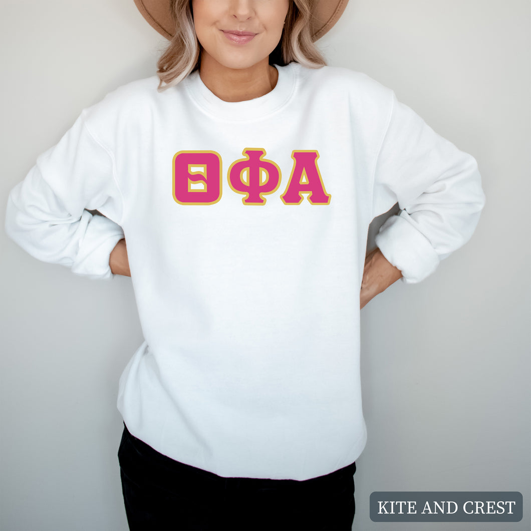 Sweatshirt - Cute Letters Crewneck Sweatshirt