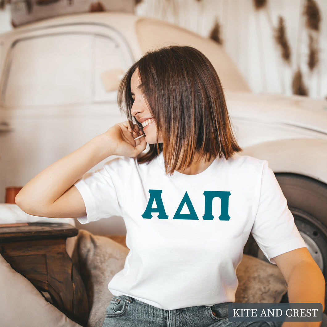 T-Shirt | Basic Large Letters Shirt | Sorority Gift Idea