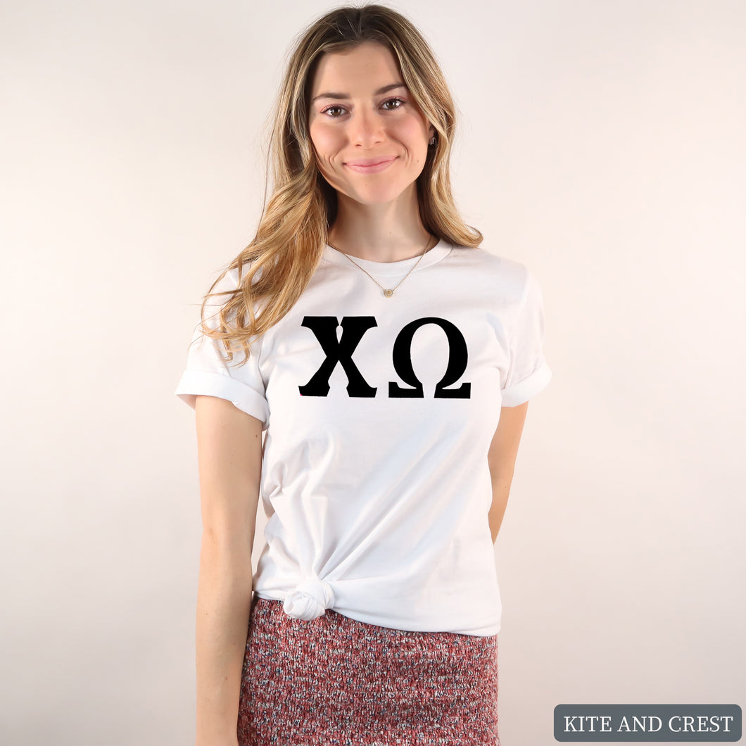 T-Shirt | Basic Black Letters Shirt | Sorority Gift Idea