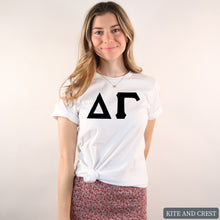 Load image into Gallery viewer, T-Shirt | Basic Black Letters Shirt | Sorority Gift Idea
