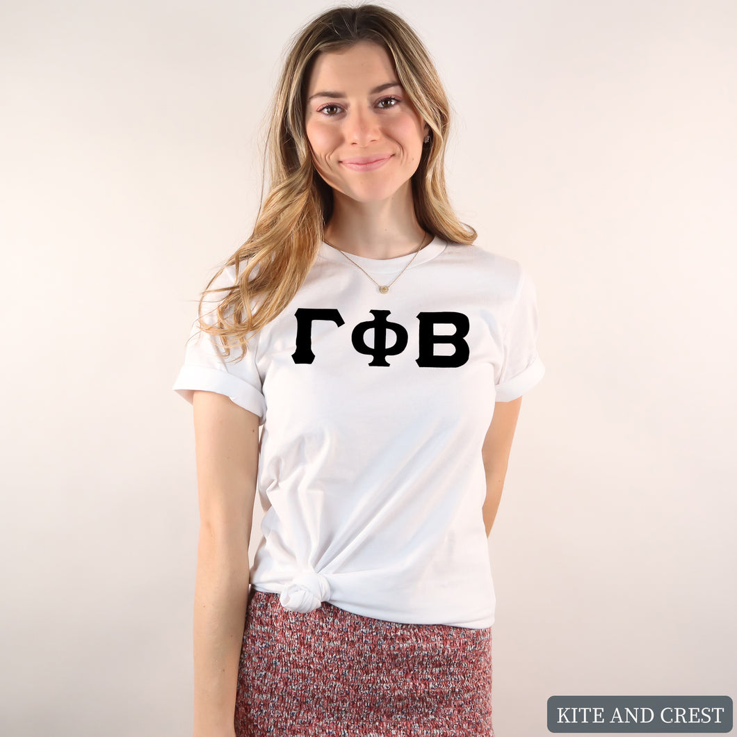 T-Shirt | Basic Black Letters Shirt | Sorority Gift Idea