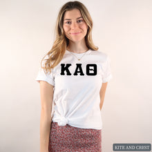 Load image into Gallery viewer, T-Shirt | Basic Black Letters Shirt | Sorority Gift Idea
