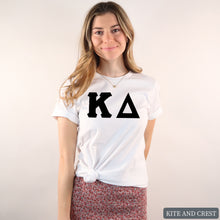 Load image into Gallery viewer, T-Shirt | Basic Black Letters Shirt | Sorority Gift Idea
