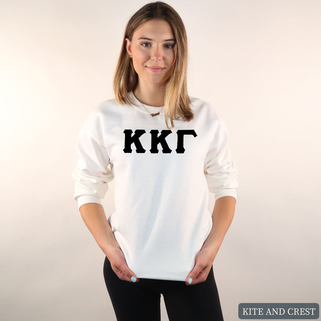 Sweatshirt | Basic Black Letters Crewneck Sweatshirt | Sorority Gift Idea