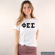 Load image into Gallery viewer, T-Shirt | Basic Black Letters Shirt | Sorority Gift Idea
