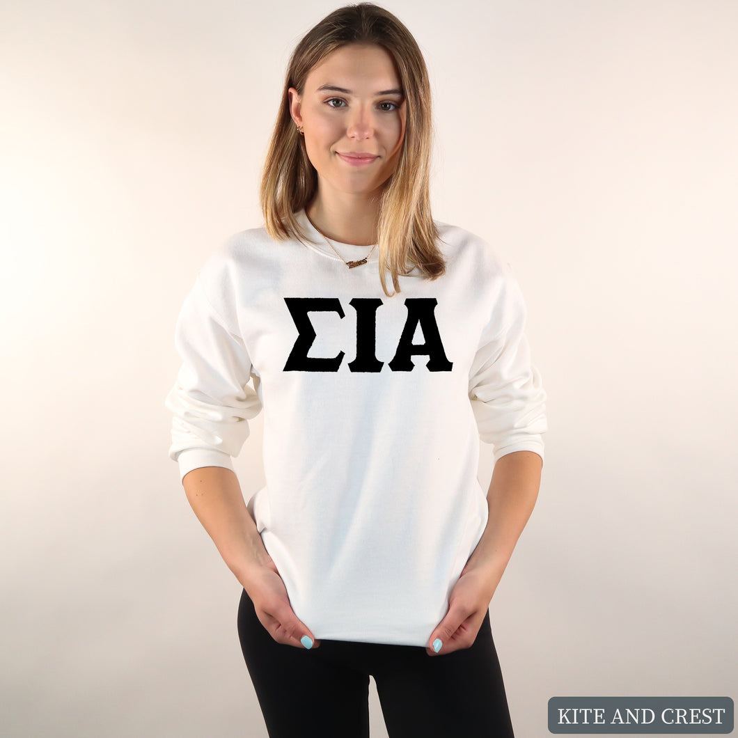 IotBasic Black Letters Crewneck Sweatshirt