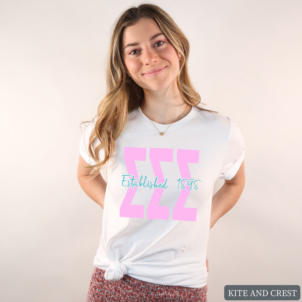 T-shirt - Bright Retro Tee