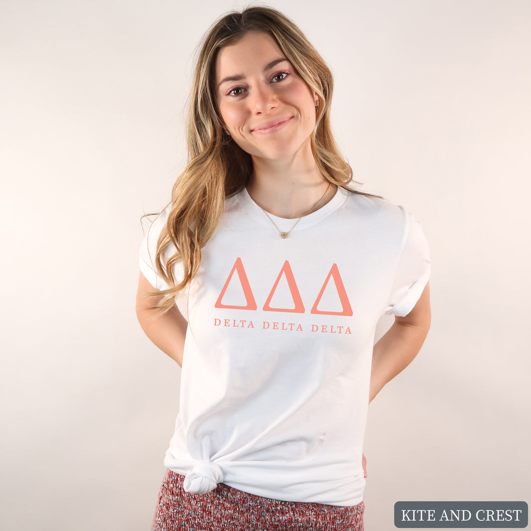 T-Shirt | Colored Block Letters Shirt | Sorority Gift Idea