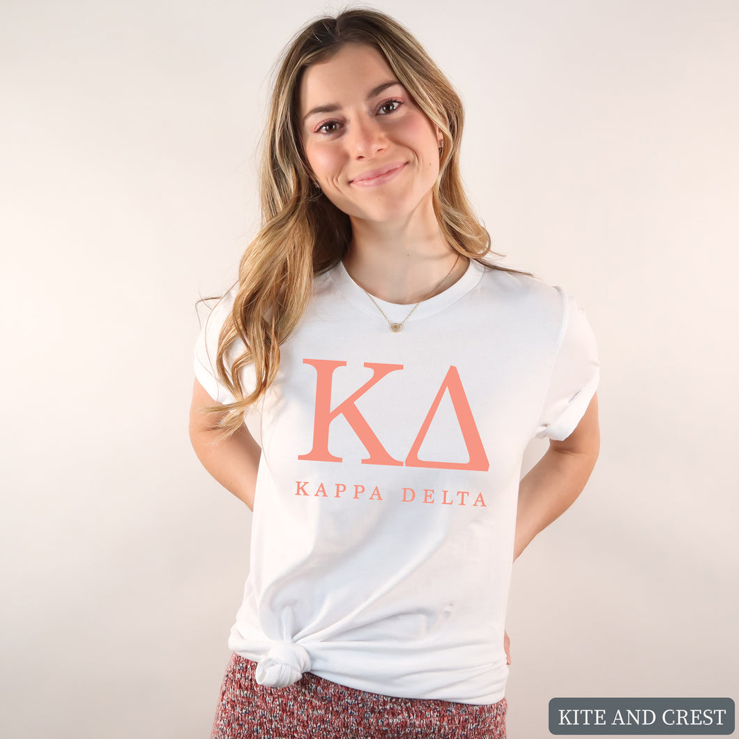 T-Shirt | Colored Block Letters Shirt | Sorority Gift Idea