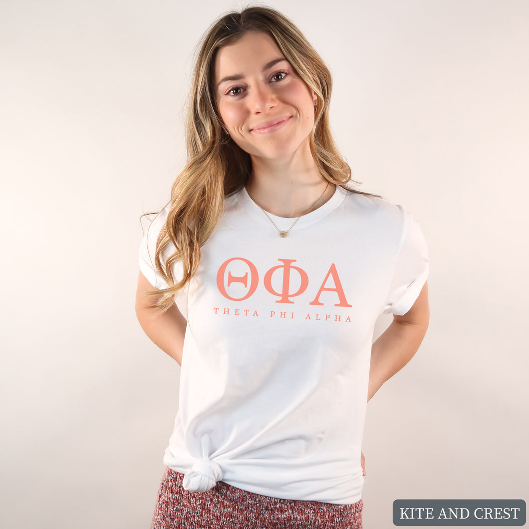 T-Shirt | Colored Block Letters Shirt | Sorority Gift Idea