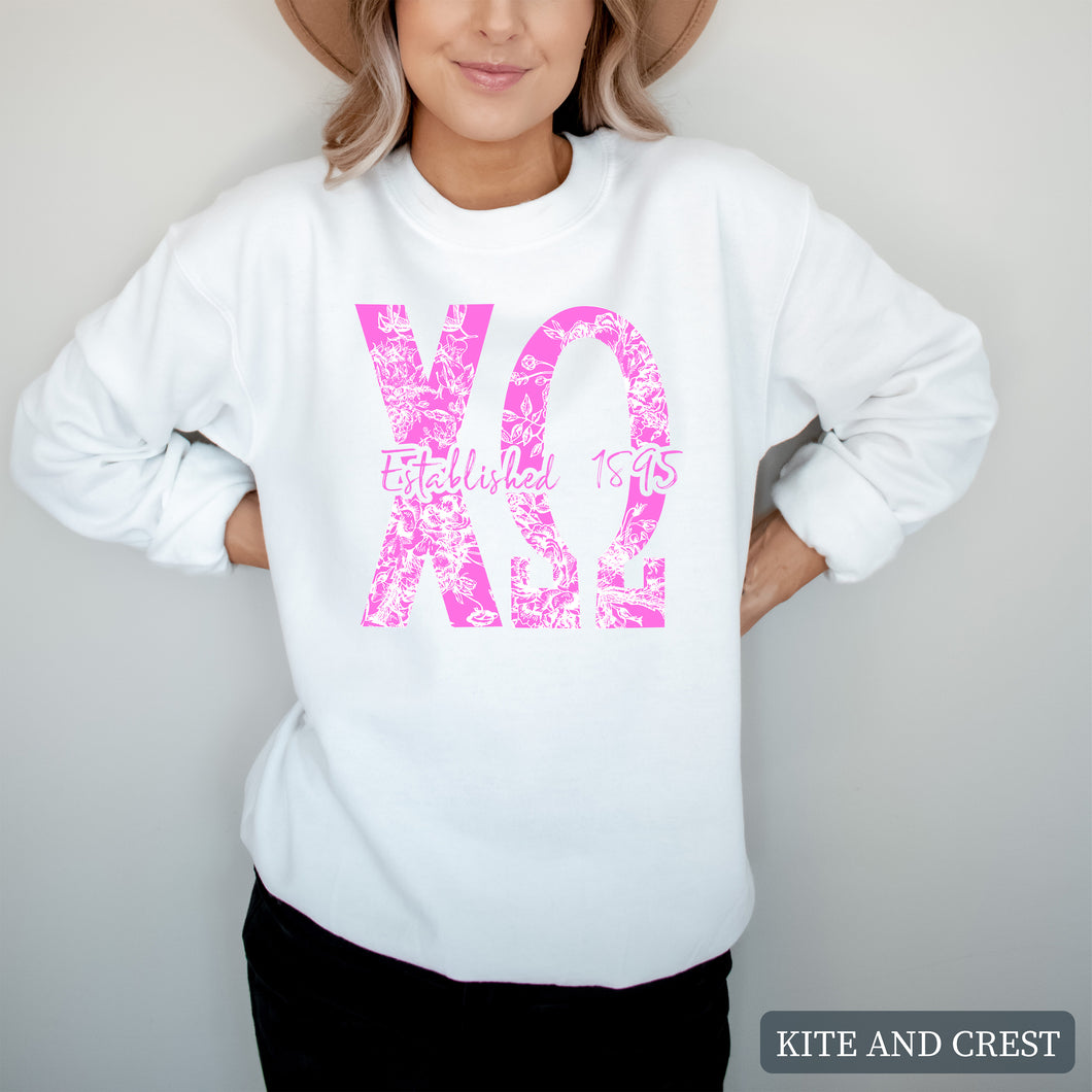 OpinkFloral Sorority Crewneck Sweatshirt