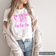 Load image into Gallery viewer, -pinkFloral Sorority T-Shirt Tee
