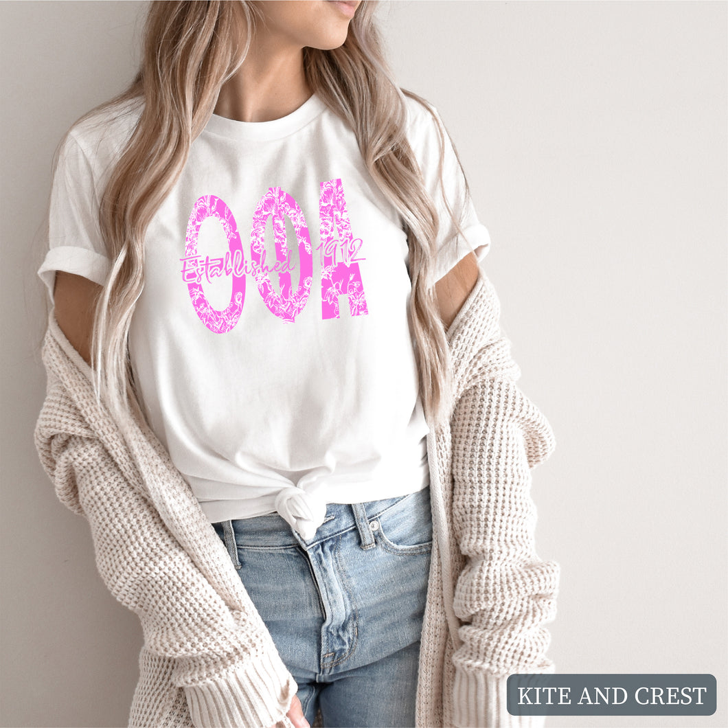 nk Floral Sorority T-Shirt Shirt Tee