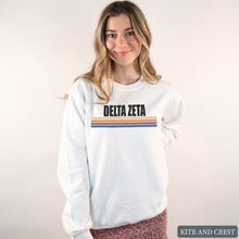 Load image into Gallery viewer, Sweatshirt | Colorful Stripes Crewneck Sweatshirt | Sorority Gift Idea
